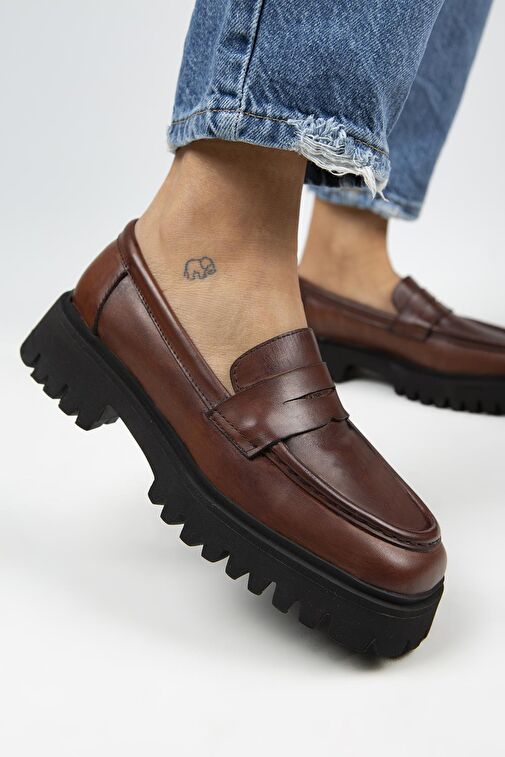 Manijero Taba Kadın Deri Loafer MNJ.113.02 - Görsel 2