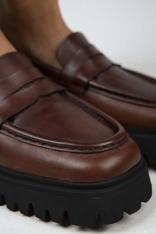 Manijero Taba Kadın Deri Loafer MNJ.113.02 - Görsel 5