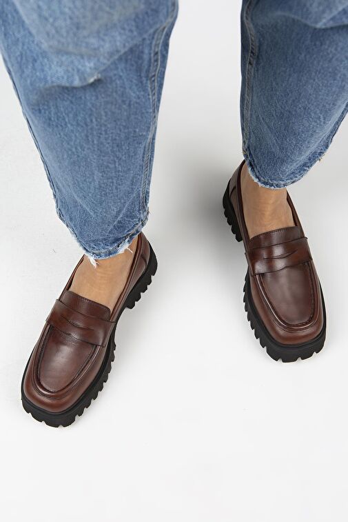 Manijero Taba Kadın Deri Loafer MNJ.113.02 - Görsel 9