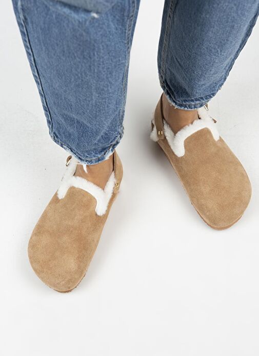 Manijero Kum Kadın Süet - Kürk Sandalet MNJ.100.10 - Görsel 8