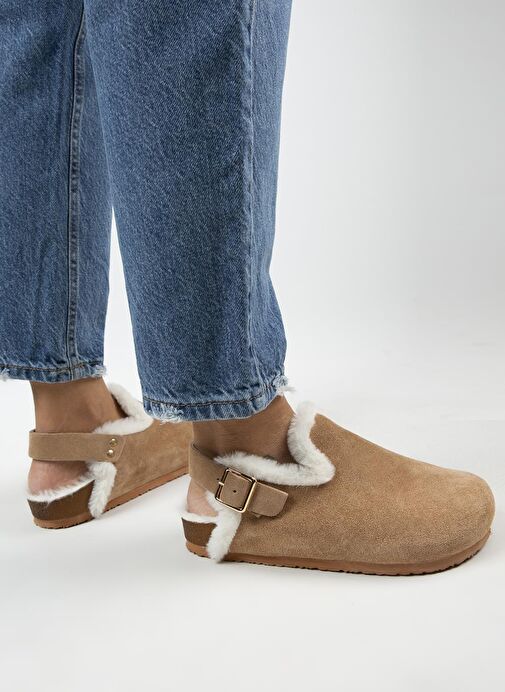 Manijero Kum Kadın Süet - Kürk Sandalet MNJ.100.10 - Görsel 7