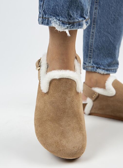 Manijero Kum Kadın Süet - Kürk Sandalet MNJ.100.10 - Görsel 6