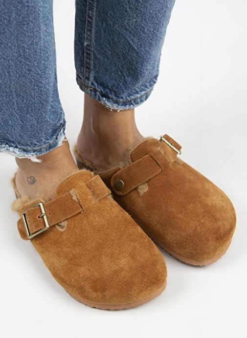 Manijero Taba Kadın Süet Terlik MNJ.098.17 - Görsel 3