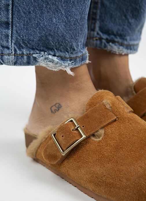 Manijero Taba Kadın Süet Terlik MNJ.098.17 - Görsel 4