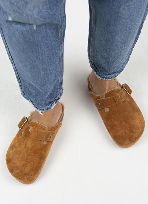 Manijero Taba Kadın Süet Terlik MNJ.098.17 - Görsel 7