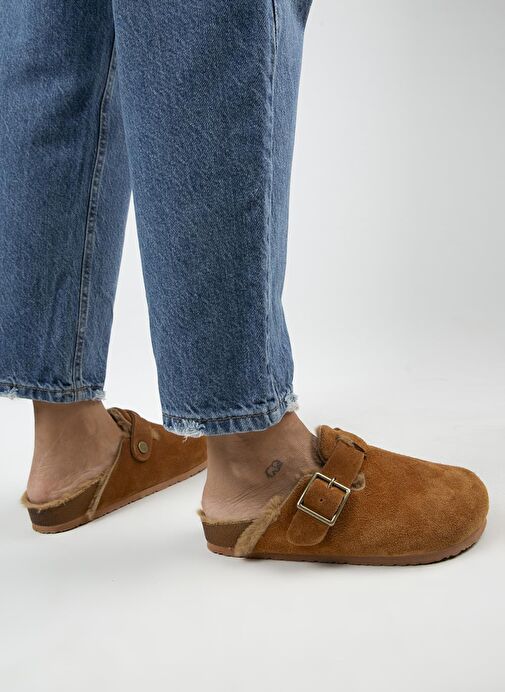 Manijero Taba Kadın Süet Terlik MNJ.098.17 - Görsel 6