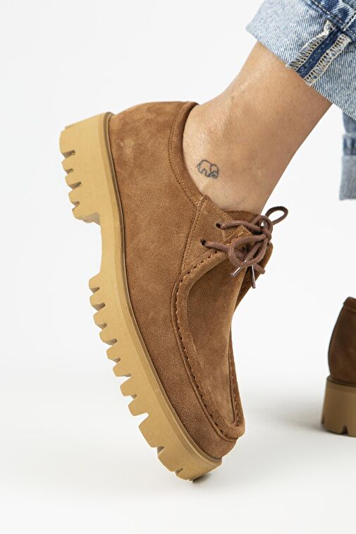 Manijero Taba Kadın Süet Günlük Ayakkabı MNJ.118.02 - Görsel 9