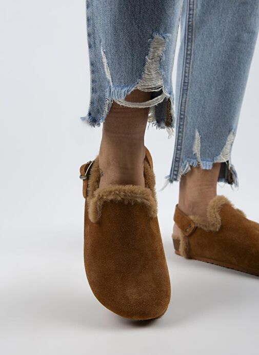 Manijero Taba Kadın Deri - Kürklü Sandalet MNJ.100.12 - Görsel 7