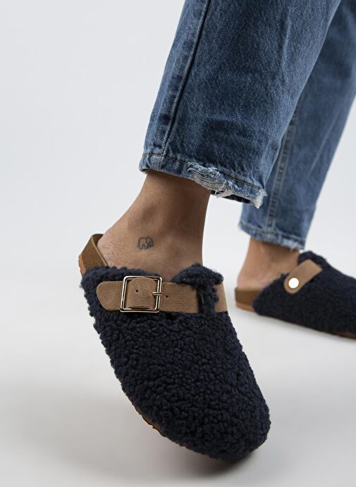 Manijero Lacivert-Kum Kadın Terlik MNJ.101.07 - Görsel 4