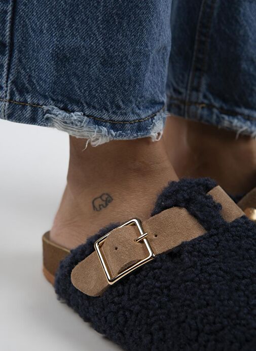 Manijero Lacivert-Kum Kadın Terlik MNJ.101.07 - Görsel 3