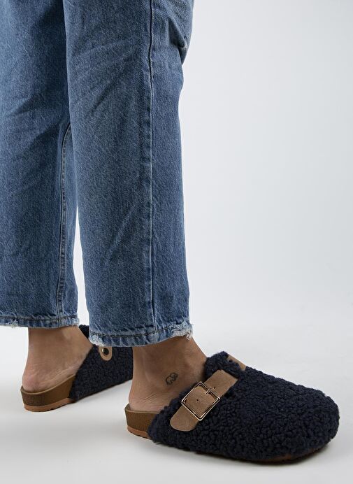 Manijero Lacivert-Kum Kadın Terlik MNJ.101.07 - Görsel 5