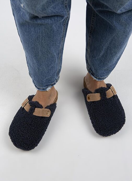 Manijero Lacivert-Kum Kadın Terlik MNJ.101.07 - Görsel 8