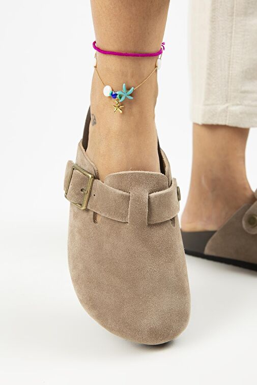 Manijero Vizon Kadın Süet Terlik MNJ.119.01 - Görsel 3