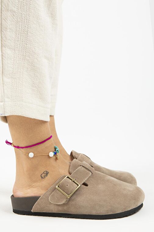 Manijero Vizon Kadın Süet Terlik MNJ.119.01 - Görsel 2