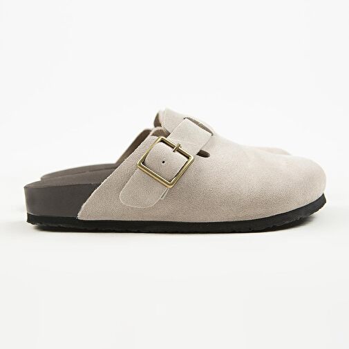 Manijero Bej Kadın Süet Terlik MNJ.119.02 - Görsel 3