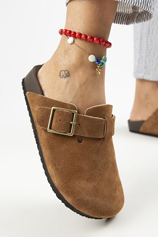 Manijero Taba Kadın Süet Terlik MNJ.119.04 - Görsel 3