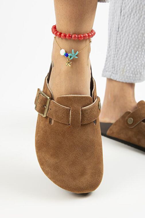 Manijero Taba Kadın Süet Terlik MNJ.119.04 - Görsel 4