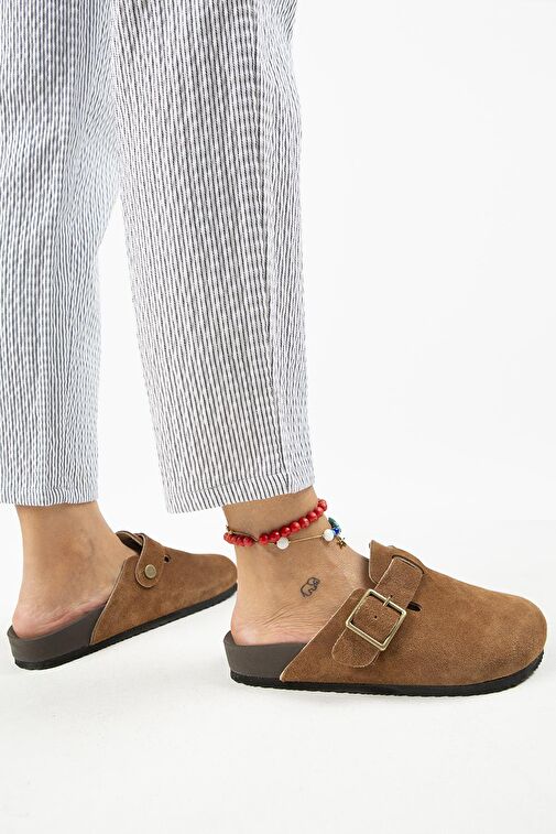 Manijero Taba Kadın Süet Terlik MNJ.119.04 - Görsel 5