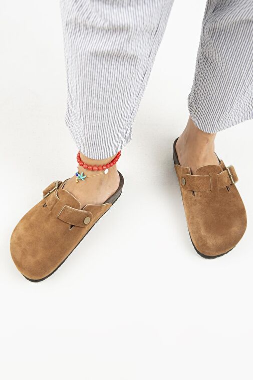 Manijero Taba Kadın Süet Terlik MNJ.119.04 - Görsel 6