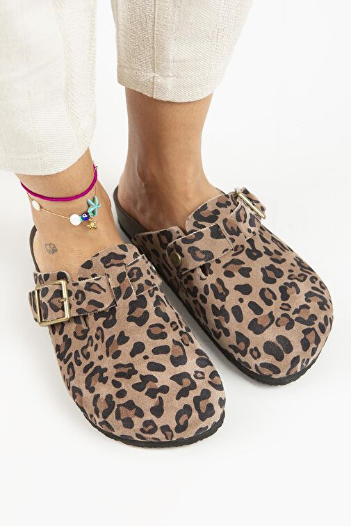 Manijero Kahverengi Kadın Deri Terlik MNJ.120.01 - Görsel 3