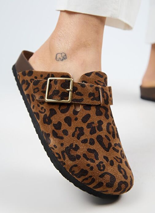 Manijero Taba Kadın Deri Terlik MNJ.120.02 - Görsel 6