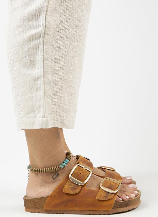 Manijero Taba Kadın Deri Terlik MNJ.121.01 - Görsel 2