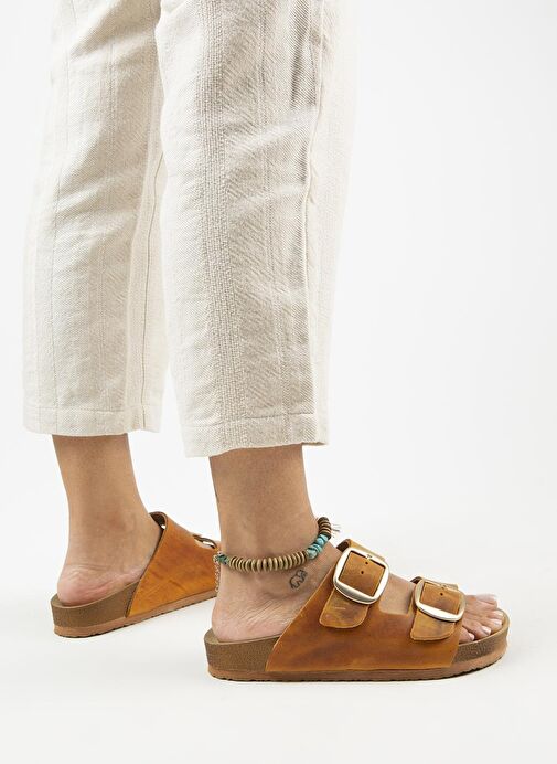 Manijero Taba Kadın Deri Terlik MNJ.121.01 - Görsel 6