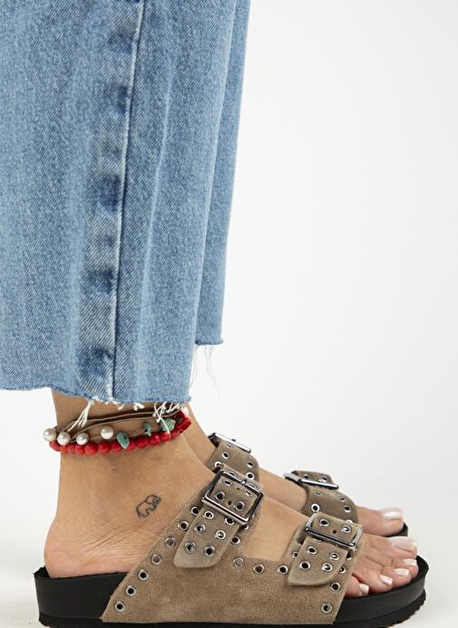 Manijero Vizon Kadın Süet Terlik MNJ.123.03 - Görsel 3