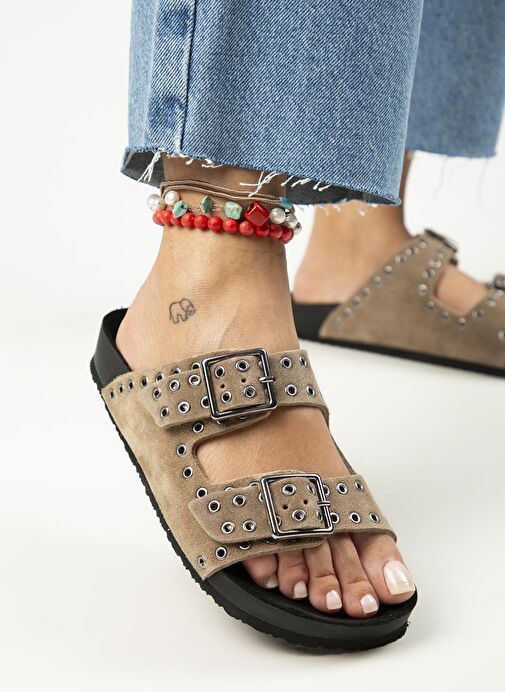 Manijero Vizon Kadın Süet Terlik MNJ.123.03 - Görsel 7