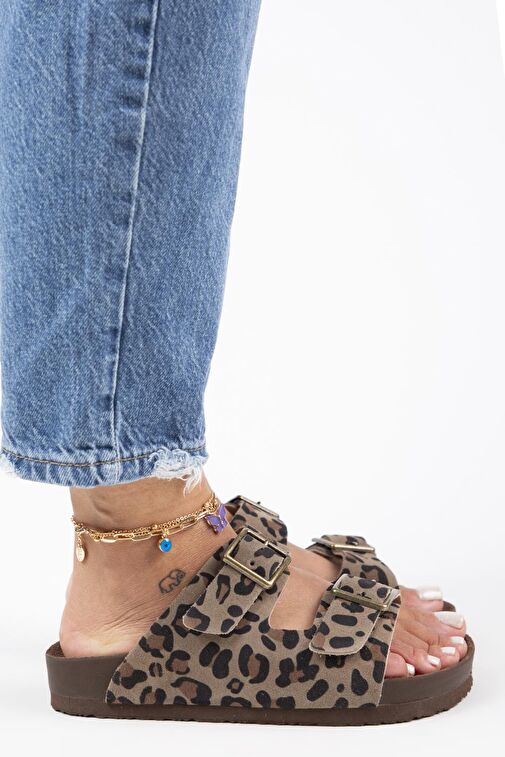 Manijero Vizon Kadın Deri Terlik MNJ.125.01 - Görsel 2