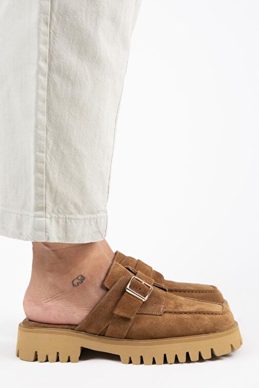 Manijero Taba Kadın Süet Terlik MNJ.126.02 - Görsel 3