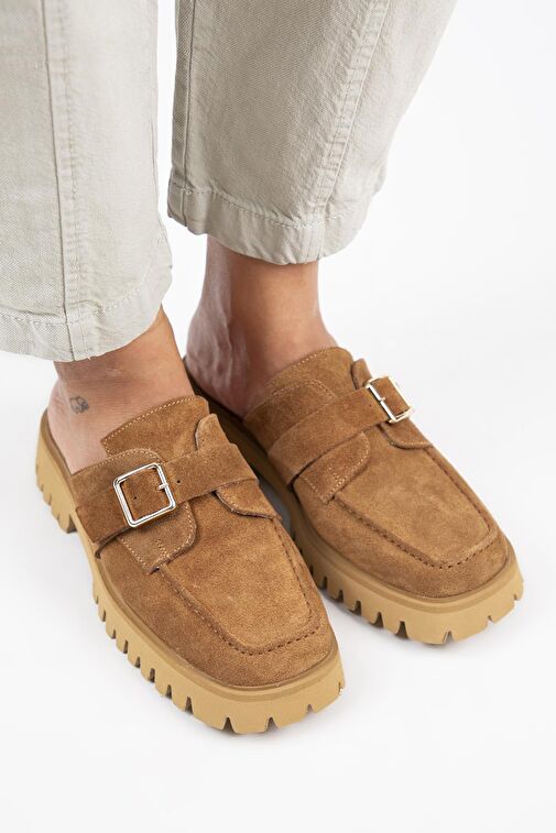 Manijero Taba Kadın Süet Terlik MNJ.126.02 - Görsel 4