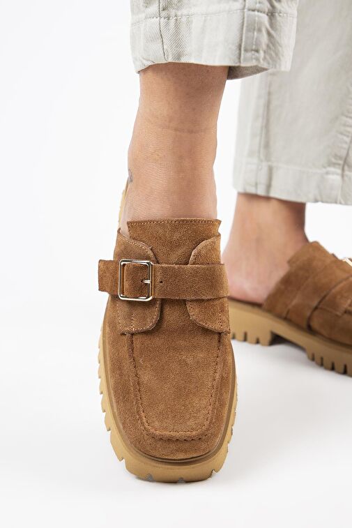 Manijero Taba Kadın Süet Terlik MNJ.126.02 - Görsel 6