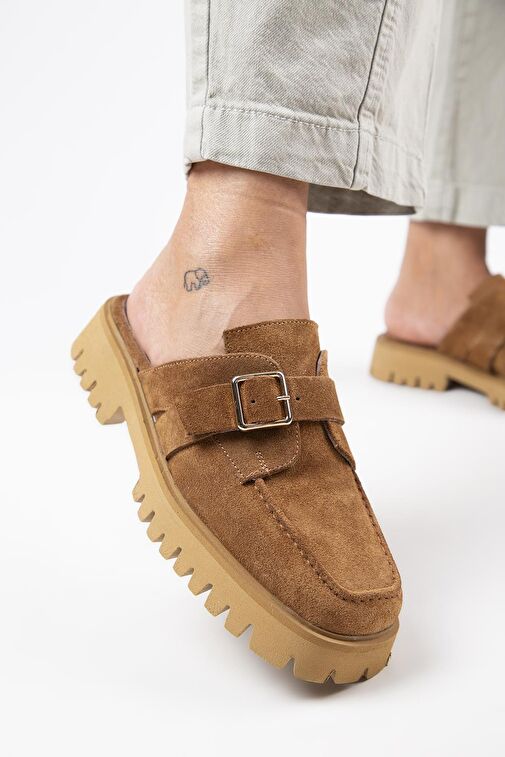 Manijero Taba Kadın Süet Terlik MNJ.126.02 - Görsel 7