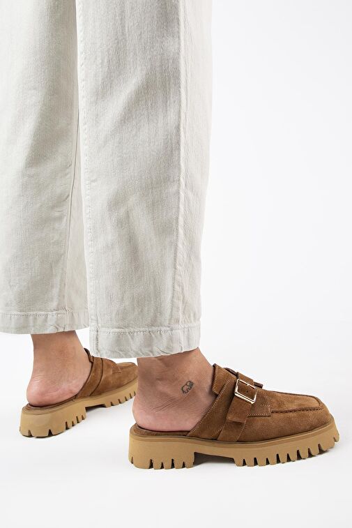 Manijero Taba Kadın Süet Terlik MNJ.126.02 - Görsel 8