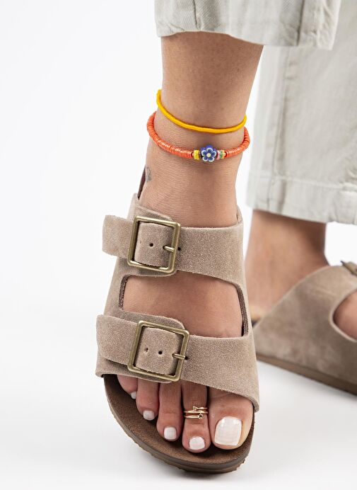 Manijero Vizon Kadın Deri Terlik MNJ.124.01 - Görsel 5