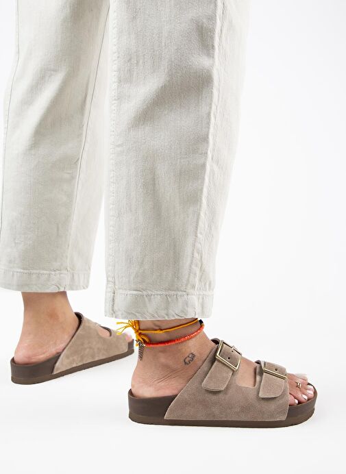 Manijero Vizon Kadın Deri Terlik MNJ.124.01 - Görsel 6