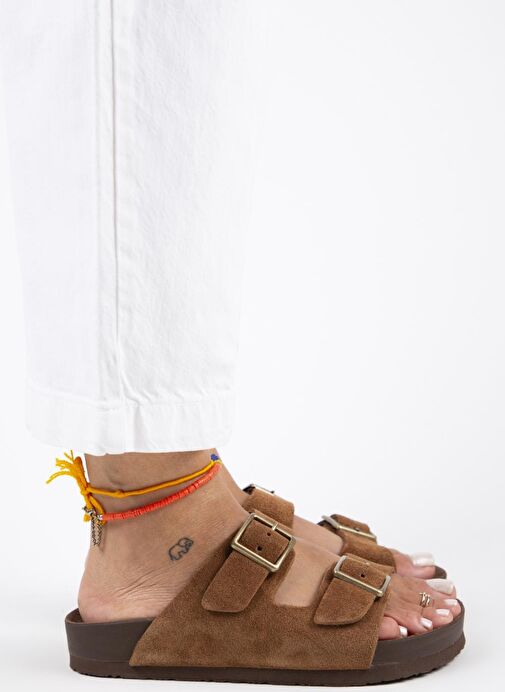 Manijero Taba Kadın Süet Terlik MNJ.124.02 - Görsel 2