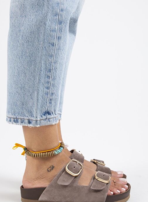 Manijero Vizon Kadın Süet Terlik MNJ.127.02 - Görsel 3