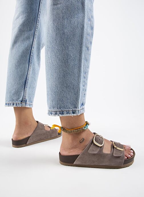 Manijero Vizon Kadın Süet Terlik MNJ.127.02 - Görsel 7