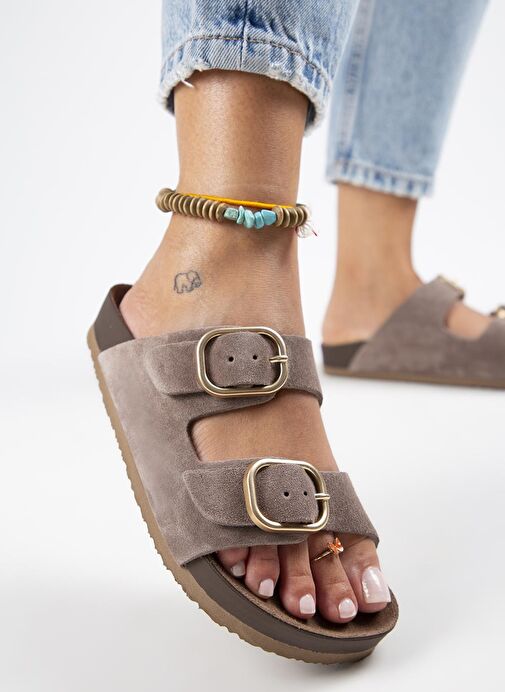 Manijero Vizon Kadın Süet Terlik MNJ.127.02 - Görsel 2