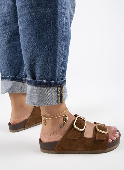 Manijero Taba Kadın Süet Terlik MNJ.127.03 - Görsel 7