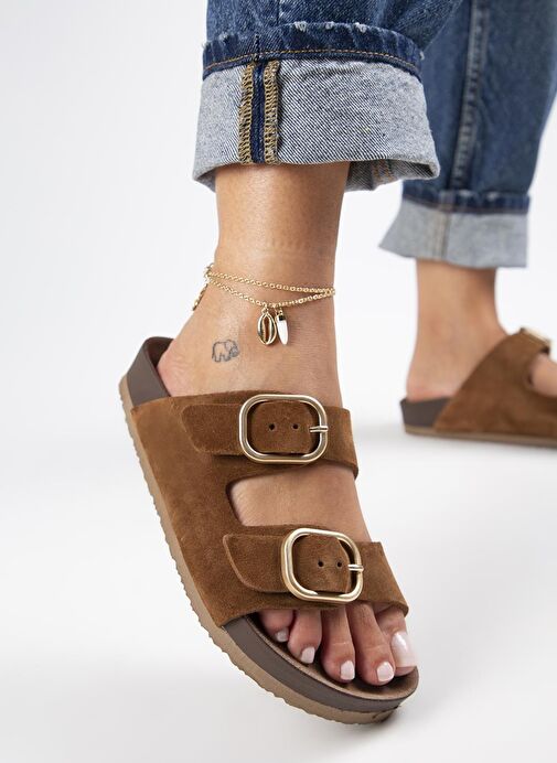 Manijero Taba Kadın Süet Terlik MNJ.127.03 - Görsel 6