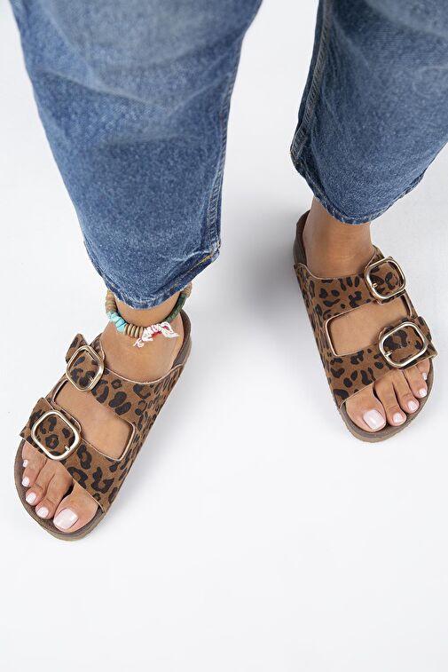 Manijero Taba Kadın Deri Terlik MNJ.128.02 - Görsel 8