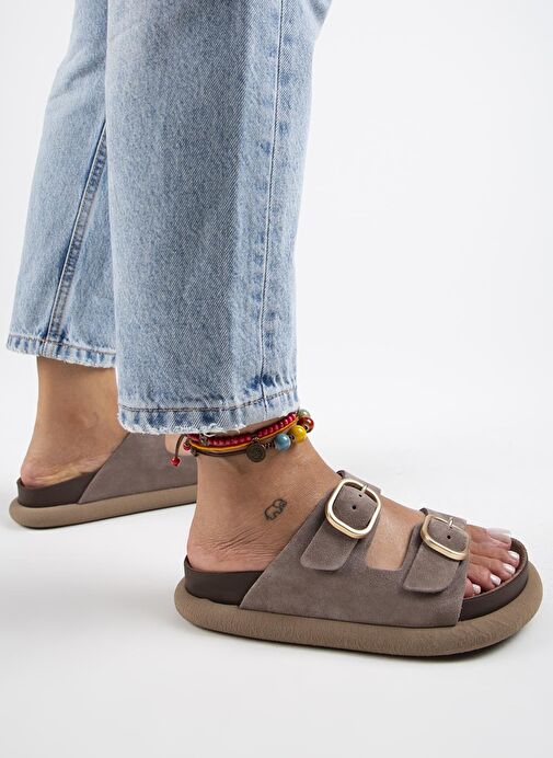 Manijero Vizon Kadın Deri Terlik MNJ.129.02 - Görsel 7