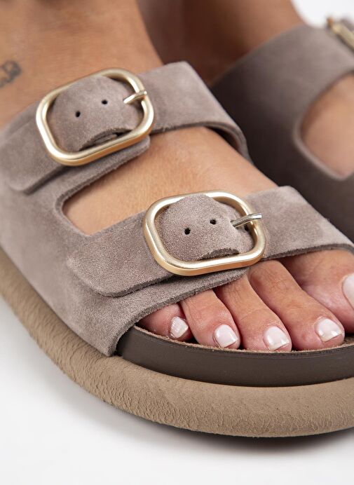 Manijero Vizon Kadın Deri Terlik MNJ.129.02 - Görsel 4