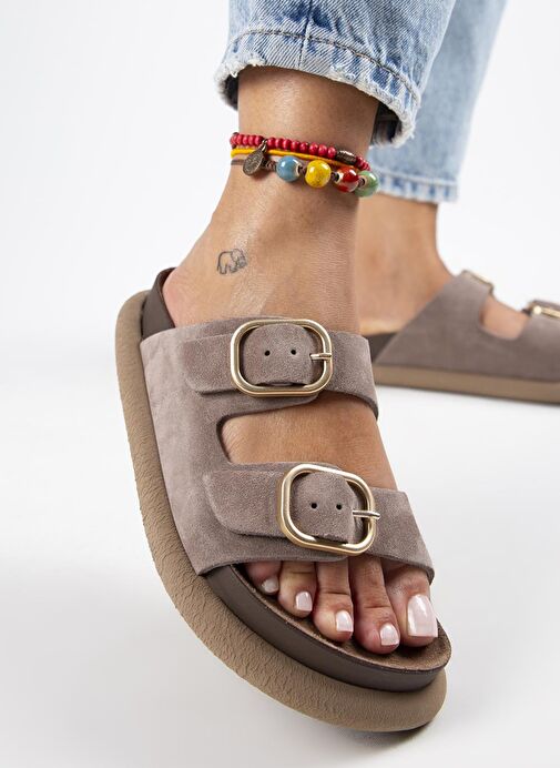 Manijero Vizon Kadın Deri Terlik MNJ.129.02 - Görsel 6