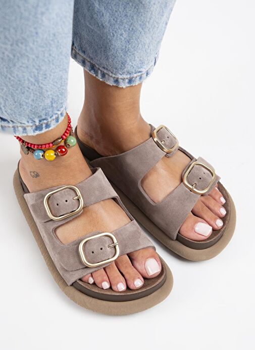 Manijero Vizon Kadın Deri Terlik MNJ.129.02 - Görsel 3