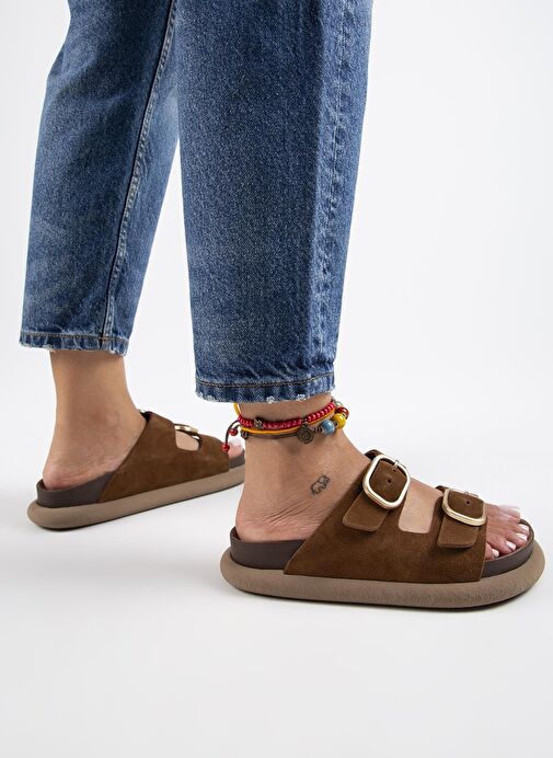 Manijero Taba Kadın Süet Terlik MNJ.129.03 - Görsel 7