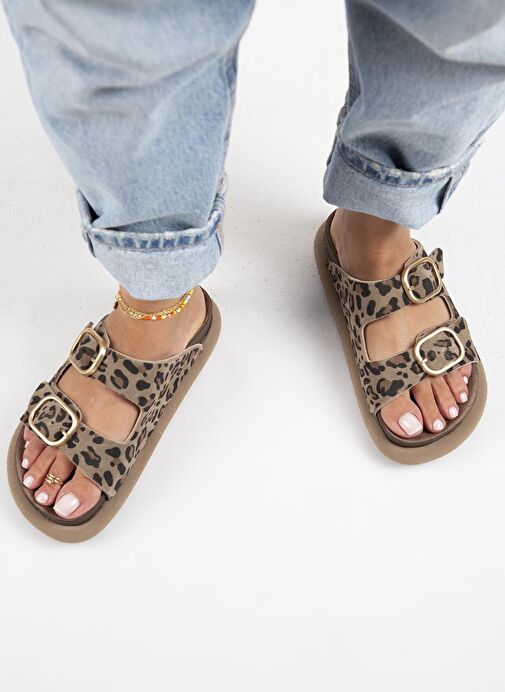 Manijero Vizon Kadın Deri Terlik MNJ.130.01 - Görsel 8